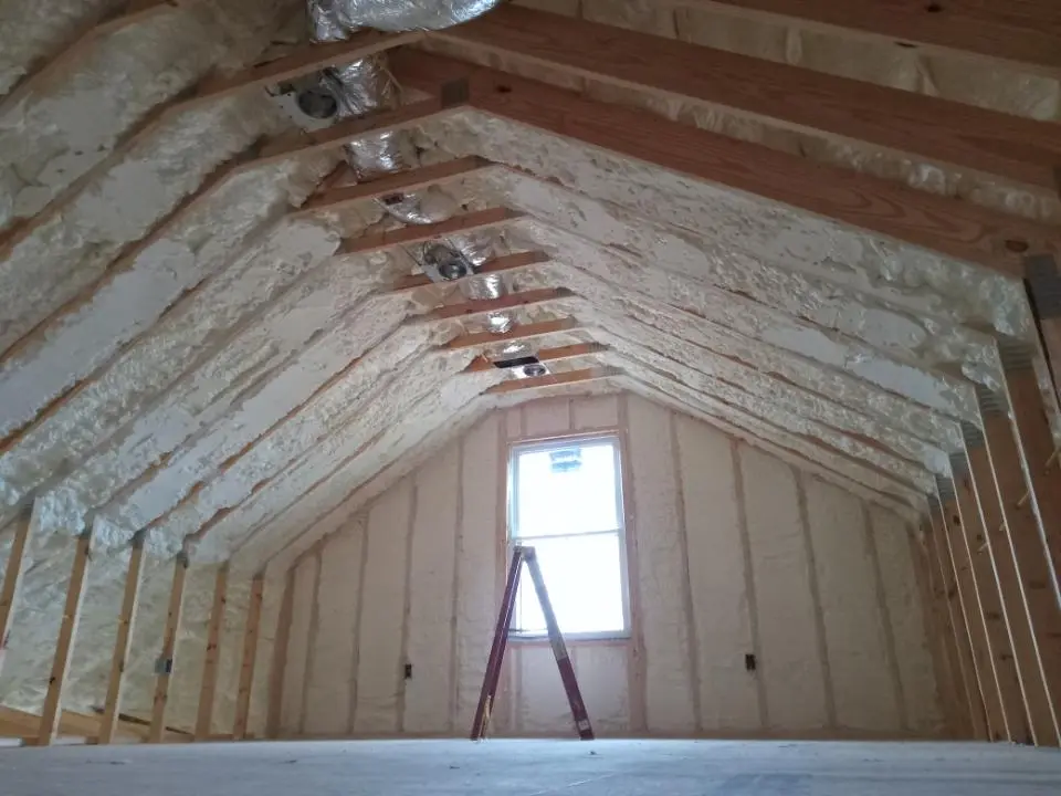 Spray foam roofing application for Crawl Space Insulation project in South Haven